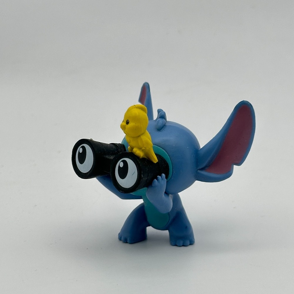Just Play Disney Blue Stitch 2" Inches Birdie Binoculars Mini Plastic Figure Toy